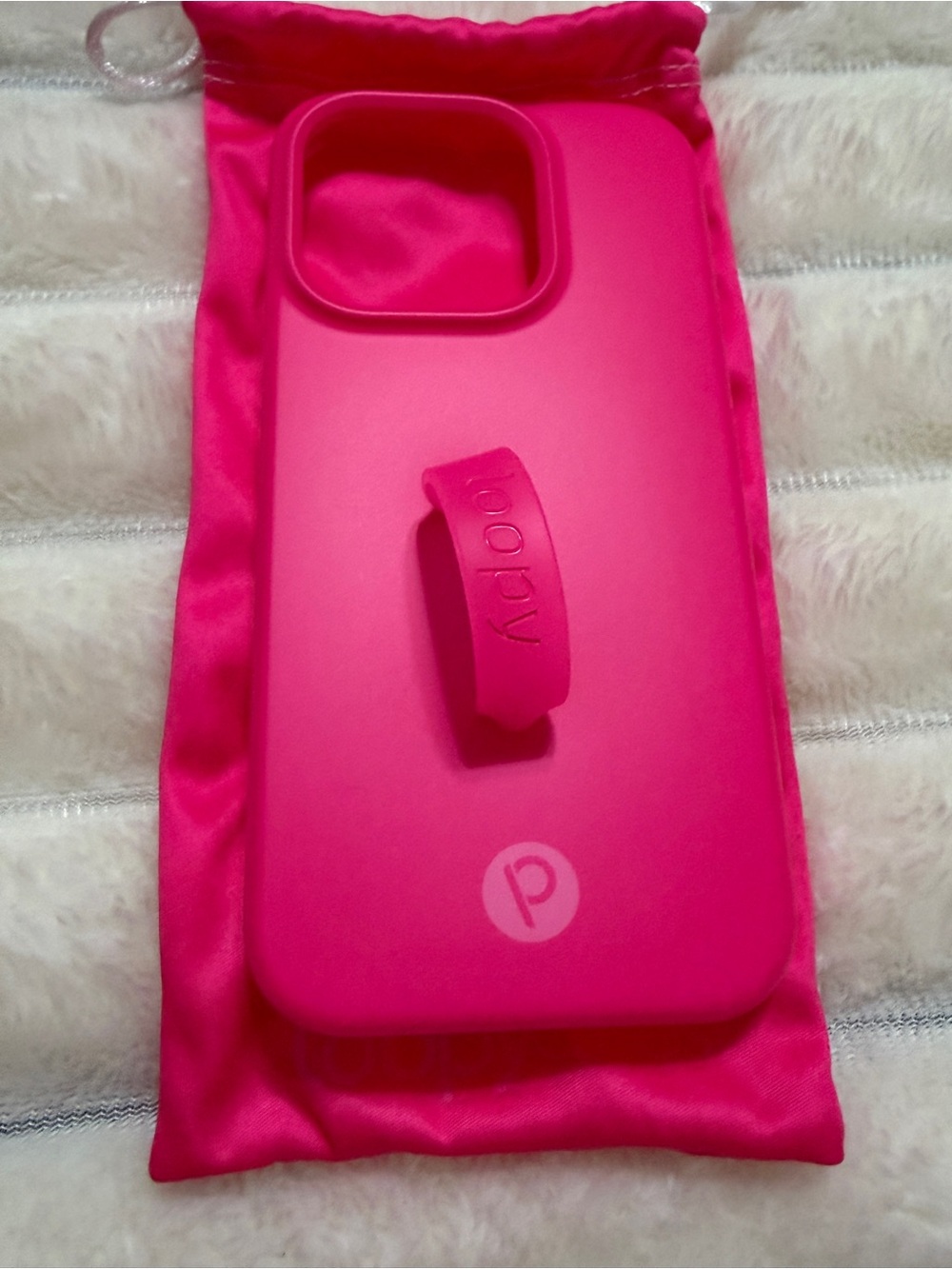 Loopy Case Hot Pink Phone Case with Built-In Hand Strap